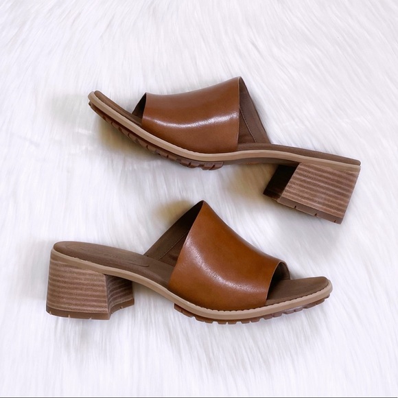 Timberland Laguna Shore Rust Brown Leather Mule Sandals - Picture 6 of 7